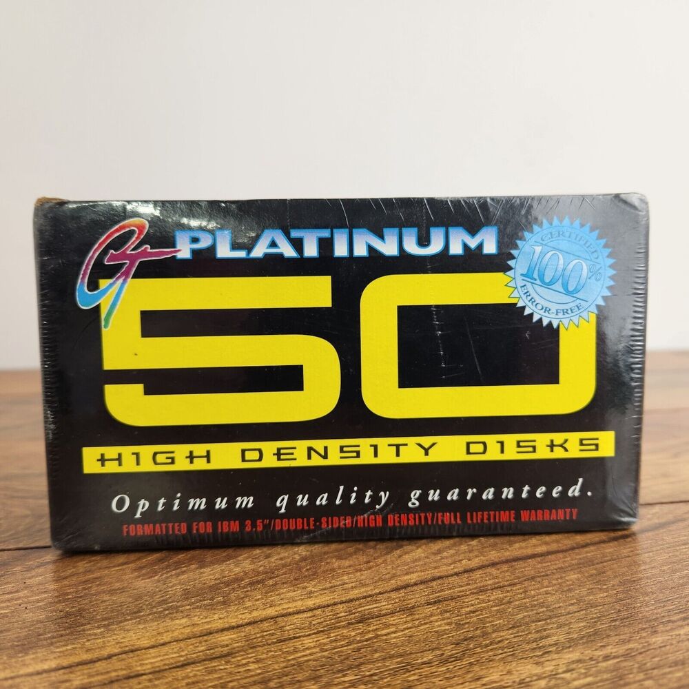 50 High Density Formatted Double Sided Floppy Disks GT Interactive NEW Sealed